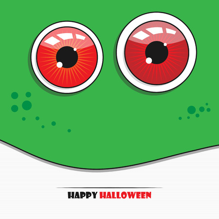 Vector illustration of Halloween monster face for your greeting card designのイラスト素材