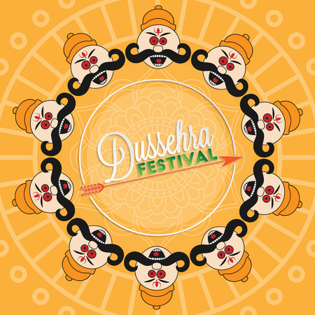Dussehra festival lettering for your greeting card designのイラスト素材