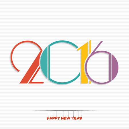 Happy new year 2016 greeting card designのイラスト素材