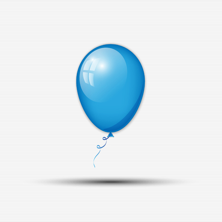 Abstract blue balloon with ribbon for your designのイラスト素材