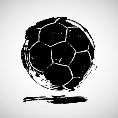 Vector illustration of abstract grunge soccer ball for your poster, flyer or banner designのイラスト素材