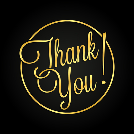 Thank you golden lettering for your designのイラスト素材