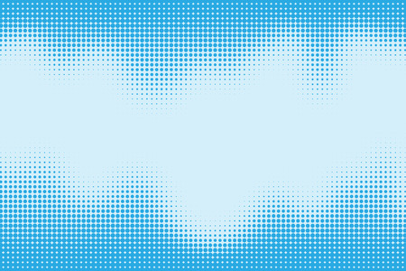 Halftone dotted pattern as a background. Comics pop art style blue dots vector texture for your graphic and web designのイラスト素材