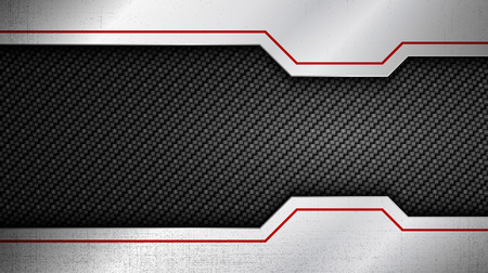 Construction background. Vector illustration of abstract stainless steel metal panel with grunge overlay metallic texture over carbon fiber background for your designのイラスト素材