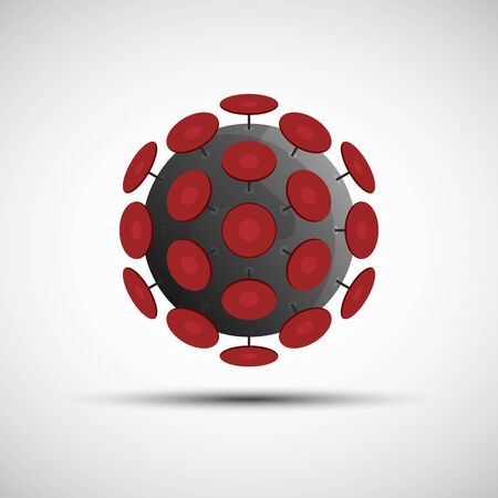 Coronavirus disease 2019 COVID-19 abstract model. Vector illustration of dangerous 2019 novel coronavirus iconのイラスト素材