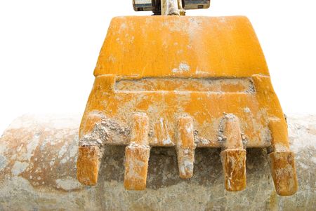Excavator as a stop signの写真素材