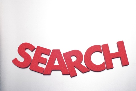 search word on metal background, part of a series of business wordsの写真素材