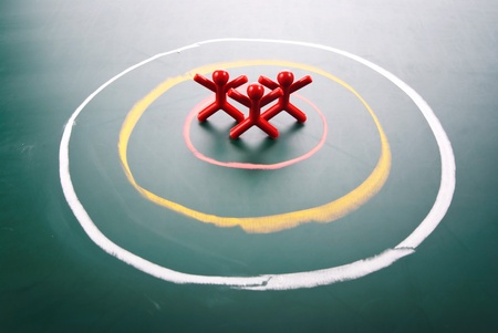 Target concept. People be selected in the center of circle.の写真素材