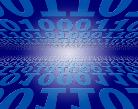 Cloud computing concept in virtual information stream