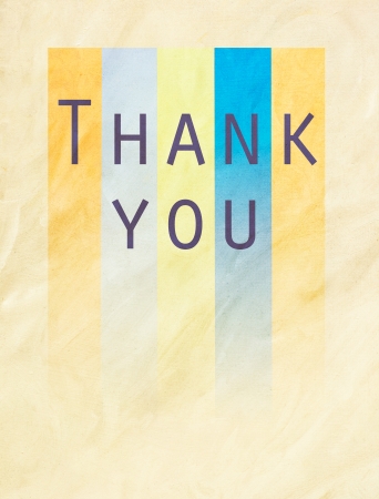 Thank you word on colorful textured paperの写真素材