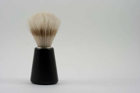 shaving brush on white backgroundの写真素材