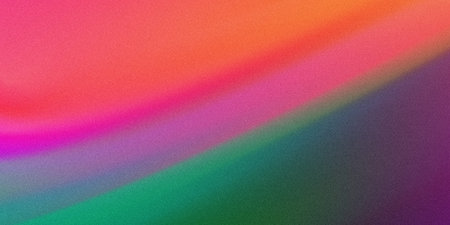 A close-up view of a vibrant gradient of colors transitioning smoothly from pink to green and blue,...