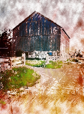 barn,farm,fence pathの写真素材