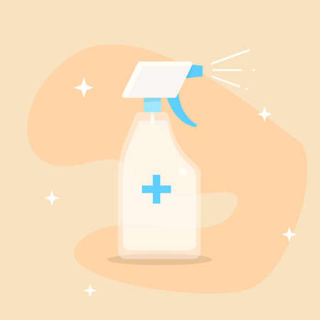 Hand Sanitizer Spray Vector Illustrationのイラスト素材