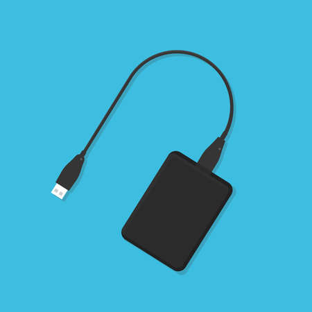 Portable Hard Drive/ Solid State Drive Illustration stock illustration
