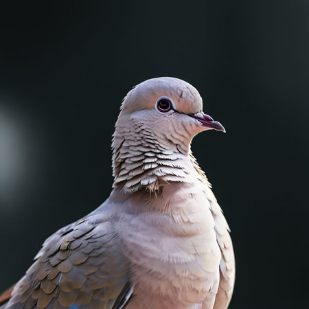 Portrait of a Collared Dove (Zenaida macroura)の写真素材
