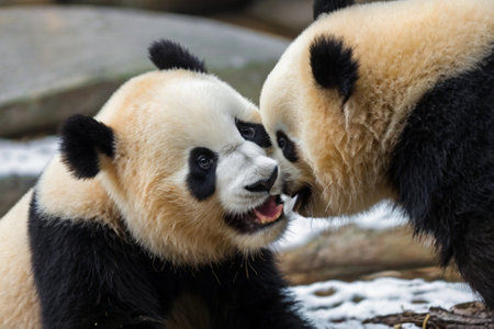 Giant panda bear (Ailuropoda melanoleuca)の写真素材