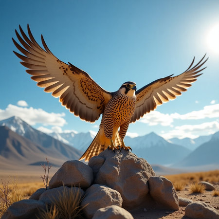 Peregrine falcon (Falco peregrinus)の写真素材