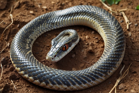 The striped snake (Naja sp) is a species of snake in the family Naja.