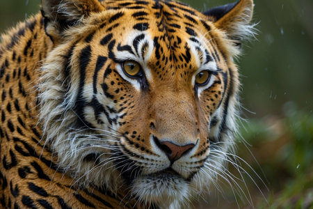 Close-up portrait of Panthera tigris altaicaの写真素材