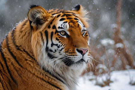 Close up of a Siberian Tiger (Panthera tigris altaica)