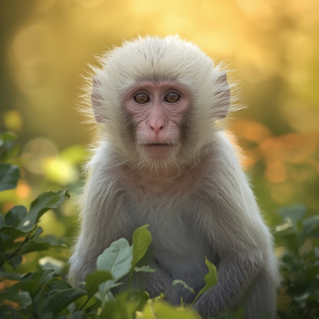 Monkey in the forest, Sri Lanka. Close-up.