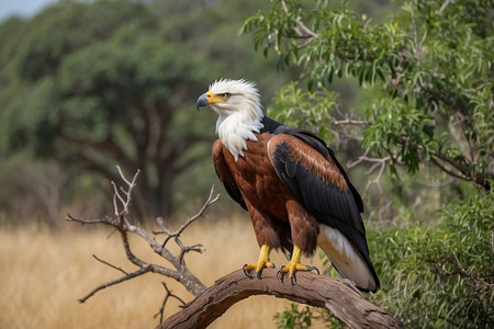 African Fish Eagle (Haliaeetus leucocephalus)の写真素材