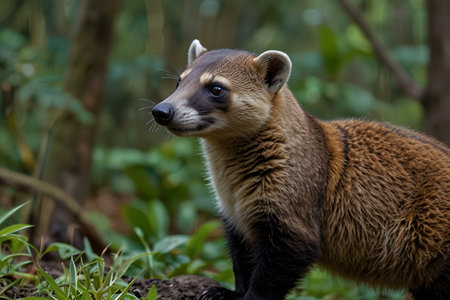 Coati (Nasua nasua) in the rainforestの写真素材