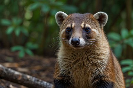 Portrait of a coati (Nasua nasua)の写真素材