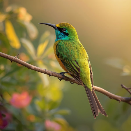 Olive-backed Bee-eater (Olive-backed Sunbird)の写真素材
