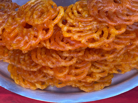 Close up of a plate of fried sweet potato fries, Thailand.