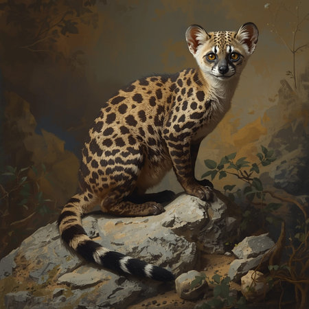 3d rendered illustration of a leopard sitting on a rock