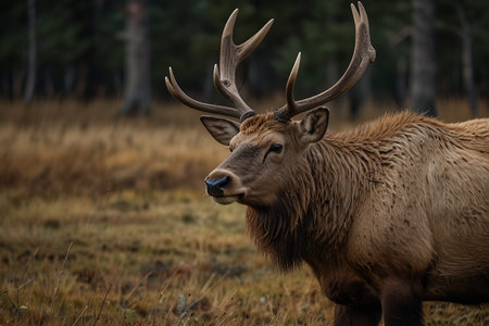 Elk during the rutting season in Yellowstone National Park.