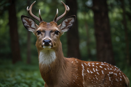 Portrait of a whitetail deer