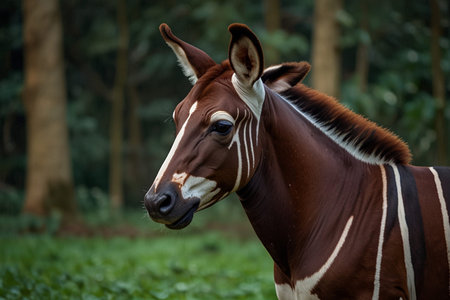 Portrait of a wild African antelopeの写真素材