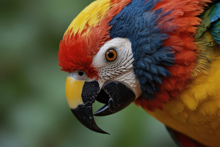 Ara macao is a large, brightly colored parrot.