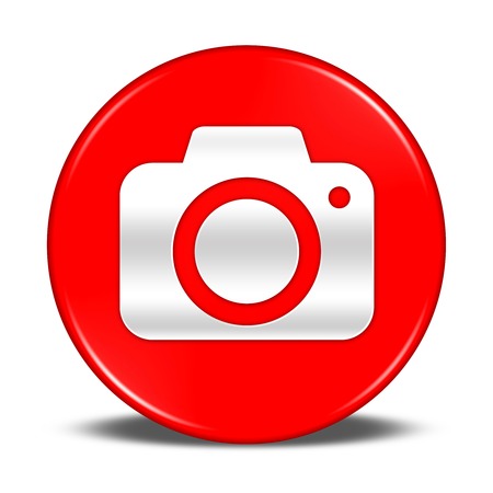 Camera button isolatedの写真素材