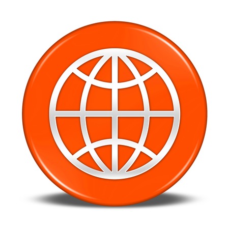 earth button isolatedの写真素材