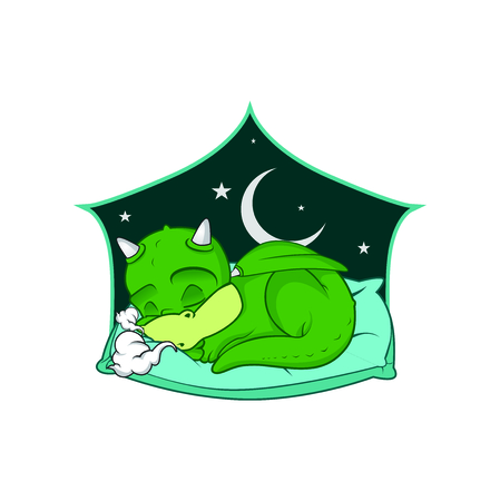 Sleeping dragon Character designsのイラスト素材