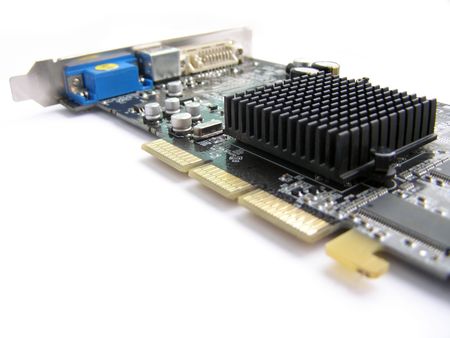 Accelerated Graphics Port Video Card with passive cooling.の写真素材