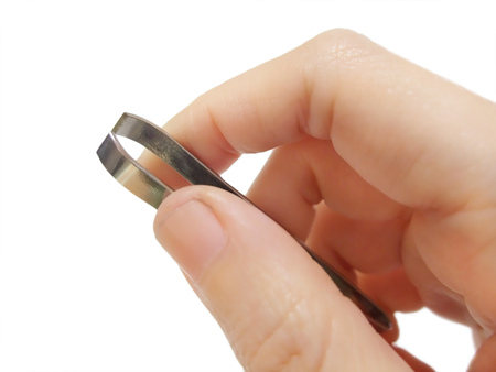 tweezers isolated on whiteの写真素材