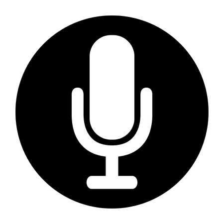 Mark of a microphoneの写真素材