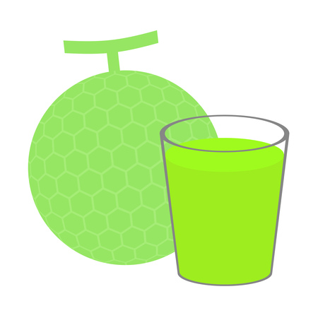 Melon and melon juiceの写真素材