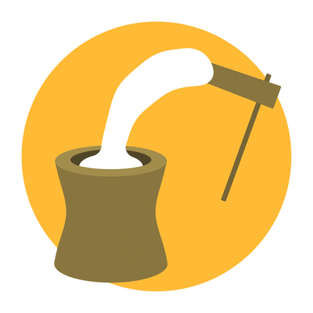 Rice-cake makingの写真素材