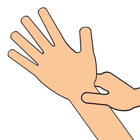 Measurement of the pulseの写真素材