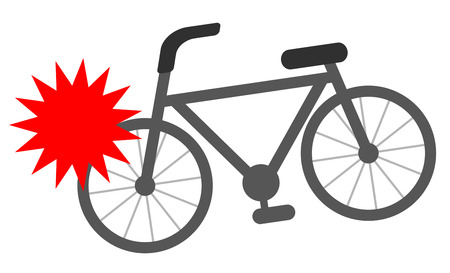 A bicycle is crashed.の写真素材