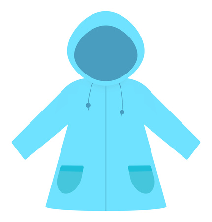 Light-blue raincoatの写真素材