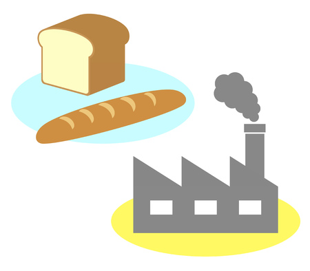 The factory which makes bread.の写真素材