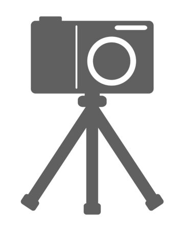 A camera with a tripod.の写真素材