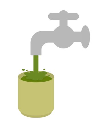 The faucet for which tea is servedの写真素材